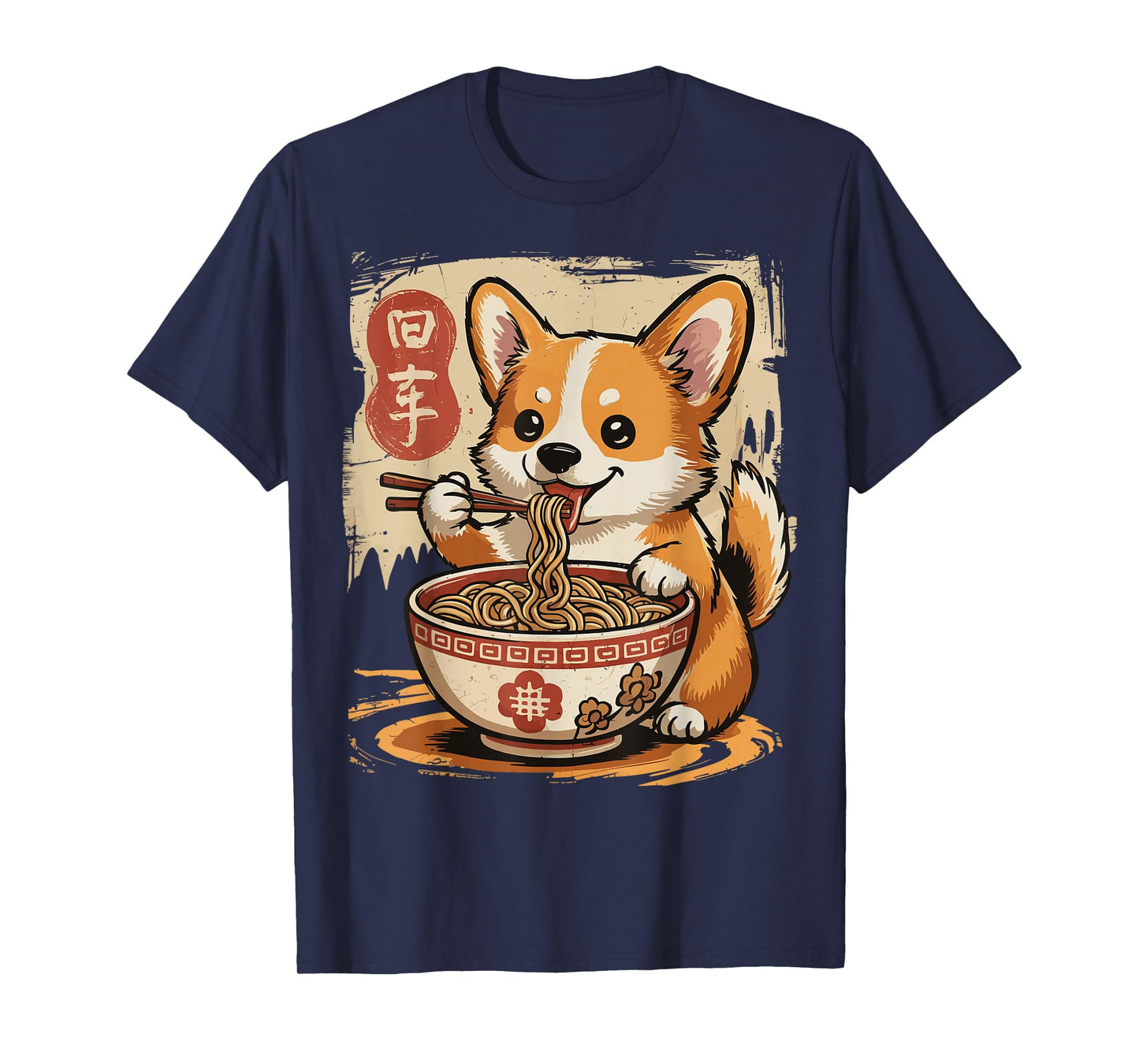 Corgi Eating Ramen T-Shirt