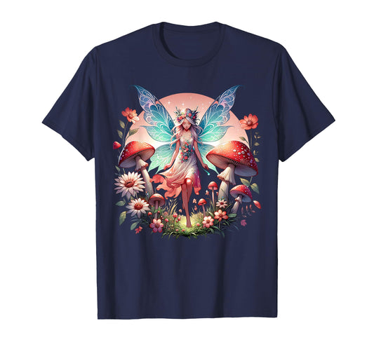 Enchanted Forest Fairy Fantasy Mystical Butterfly & Floral T-Shirt