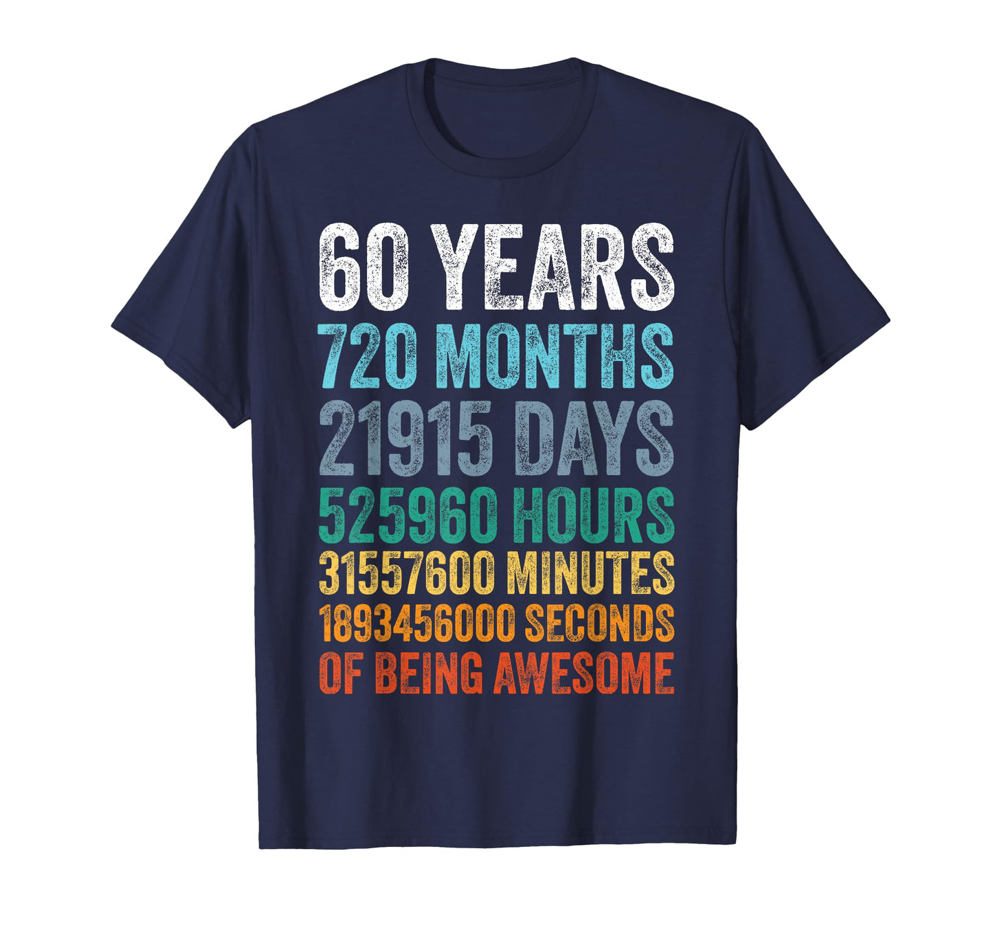 60th Birthday Decoration Men 60yr 60 Year Old Birthday T-Shirt