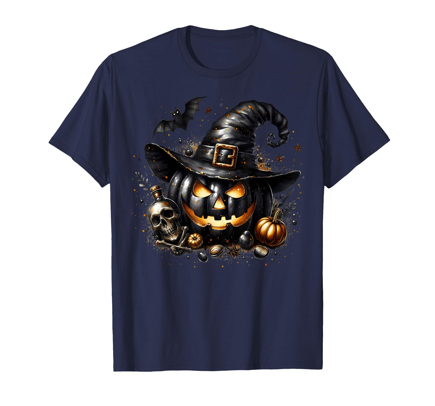 Jack O Lantern Halloween Pumpkin Graphic for Women Goth Mom T-Shirt