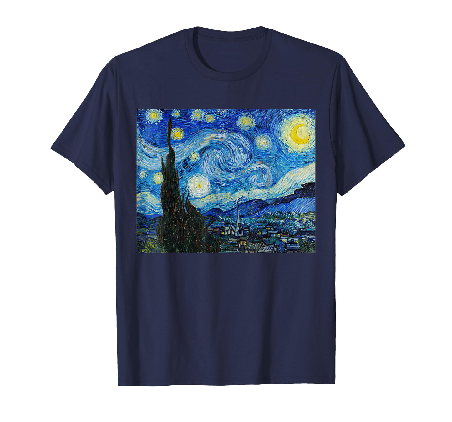 The Starry Night by Vincent Van Gogh, 1889, Famous Painting T-Shirt