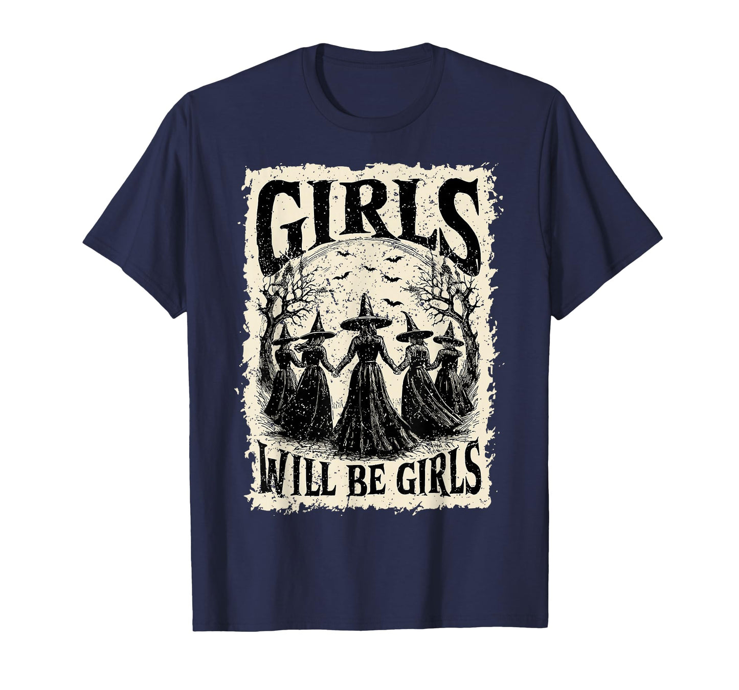 Halloween Spooky Witch Girl Will Be Girls Feminist Women T-Shirt