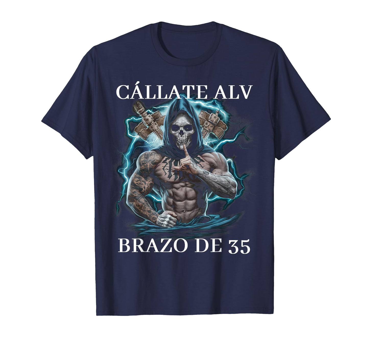 Callate ALV brazo de 35: Calacas chidas gym T-Shirt