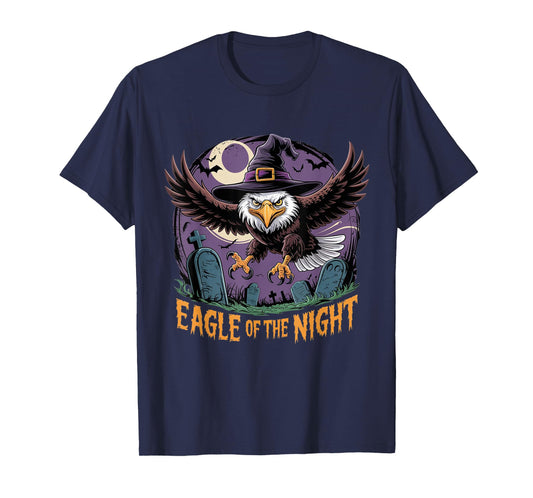 Eagle Witch Bald Eagle Funny Halloween Night Spooky Season T-Shirt