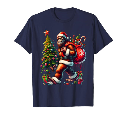 Most Wonderful Christmas Bigfoot Christmas Tree Lights Xmas T-Shirt
