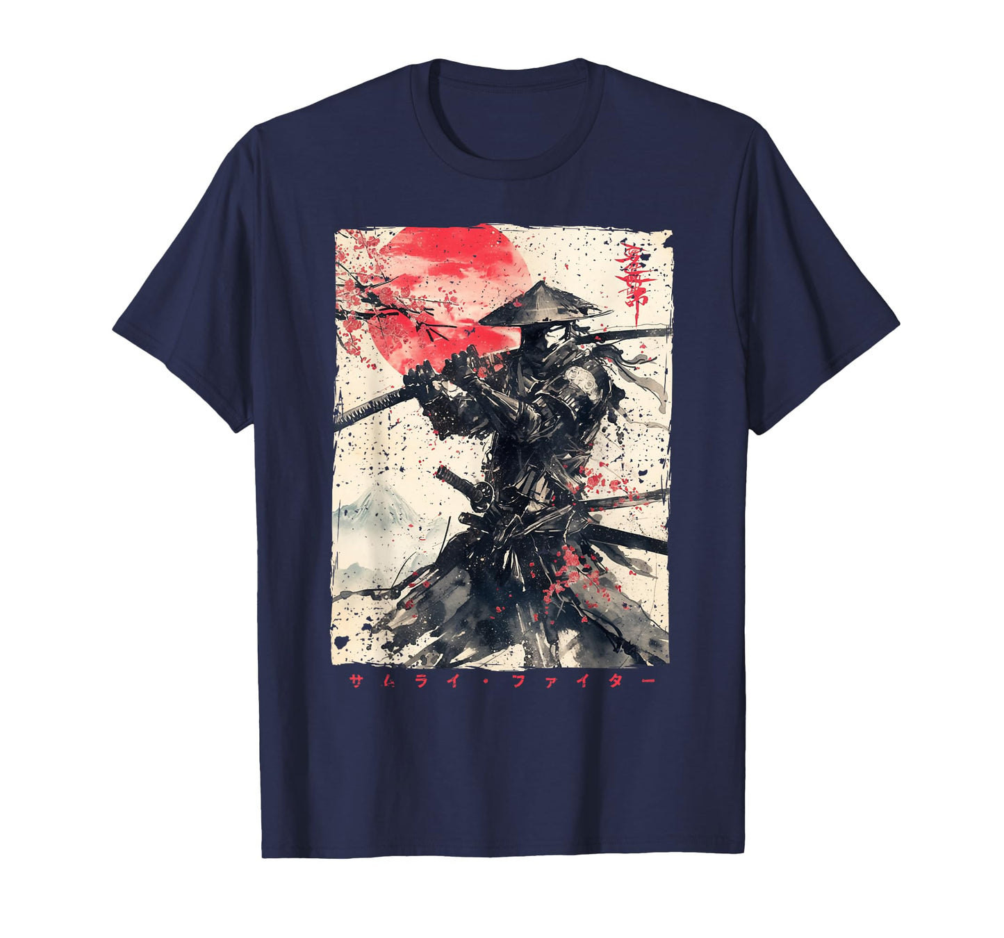Japan Samurai Warrior Fighter Ukiyo Ink Artwork Samurai T-Shirt