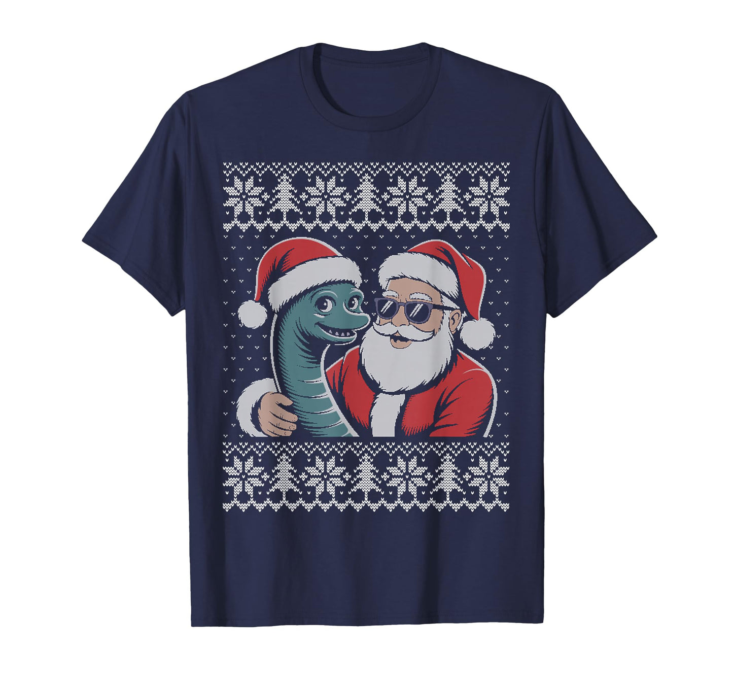 Funny Loch Ness Monster Ugly Christmas Sweater T-Shirt