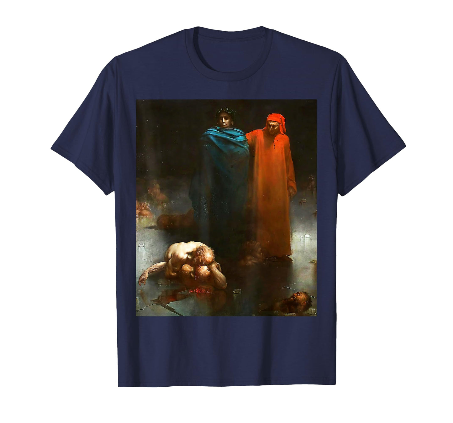 Urban Empyre Dante and Virgil in the Ninth Circle of Hell Gustave Dore T-Shirt