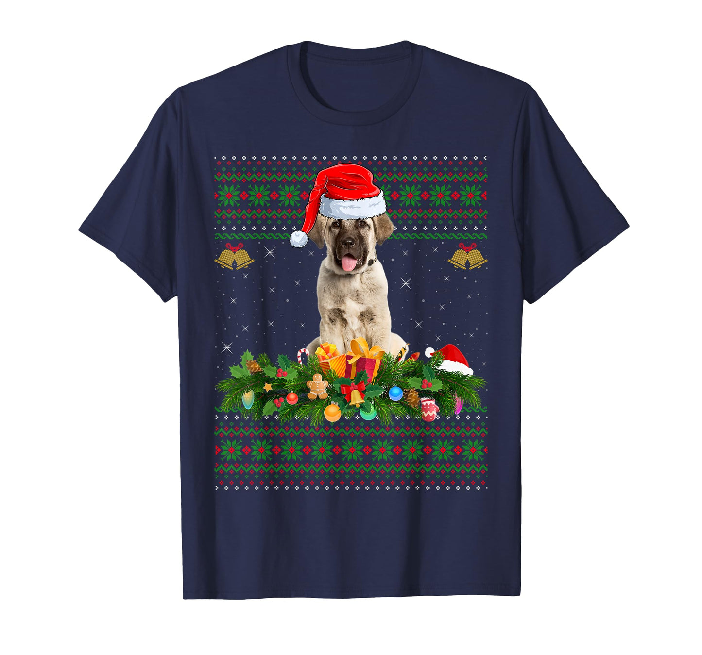 Anatolian Shepherd Dog Ugly Christmas Sweater Dog Lover Xmas T-Shirt