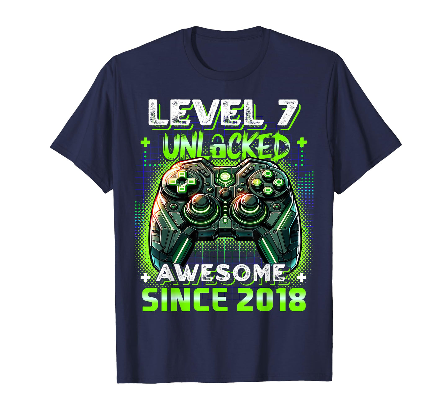 7th Birthday Boy Level 7 Gamer 7 Year Video Game Party T-Shirt