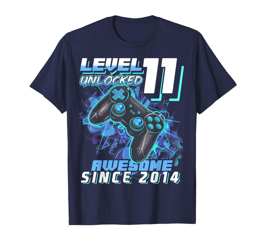 11th Birthday Boy Level 11 Gamer 11 Year Video Game Party T-Shirt