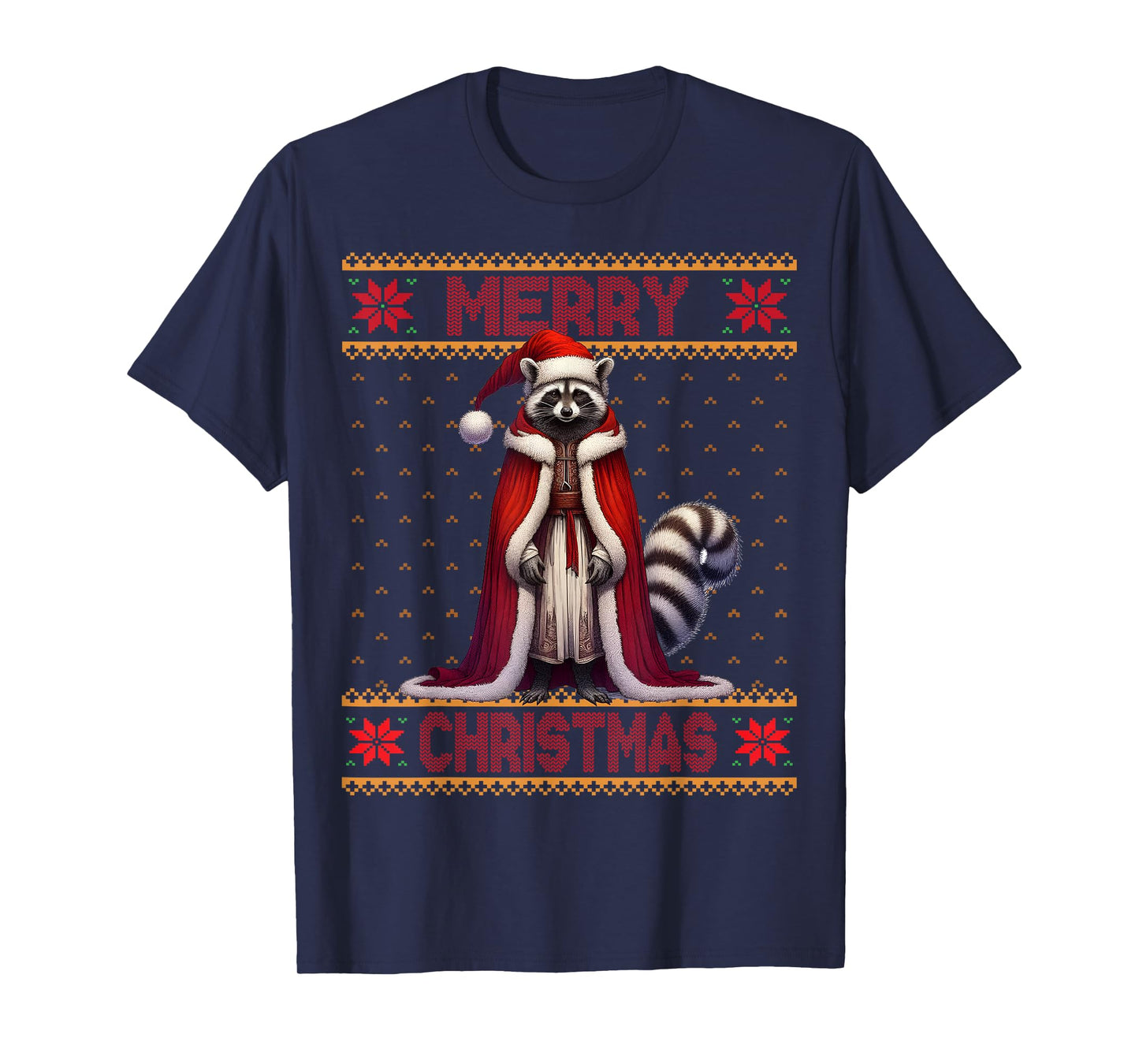 Merry Christmas Raccoon Whisperer X-Mas Ugly Raccoon Lover T-Shirt