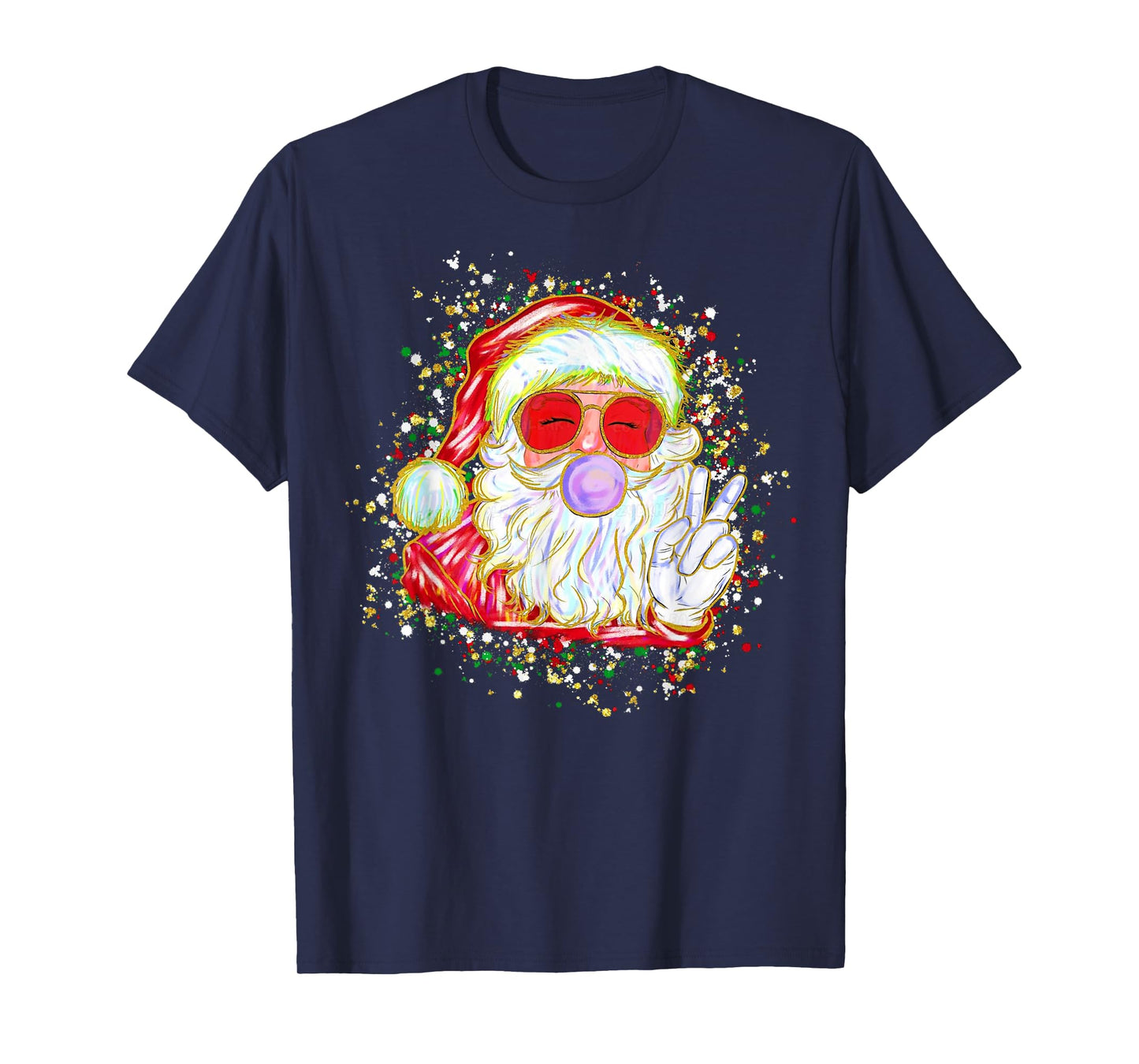 Groovy Santa Claus Bubble Gum Retro Coquette Xmas T-Shirt
