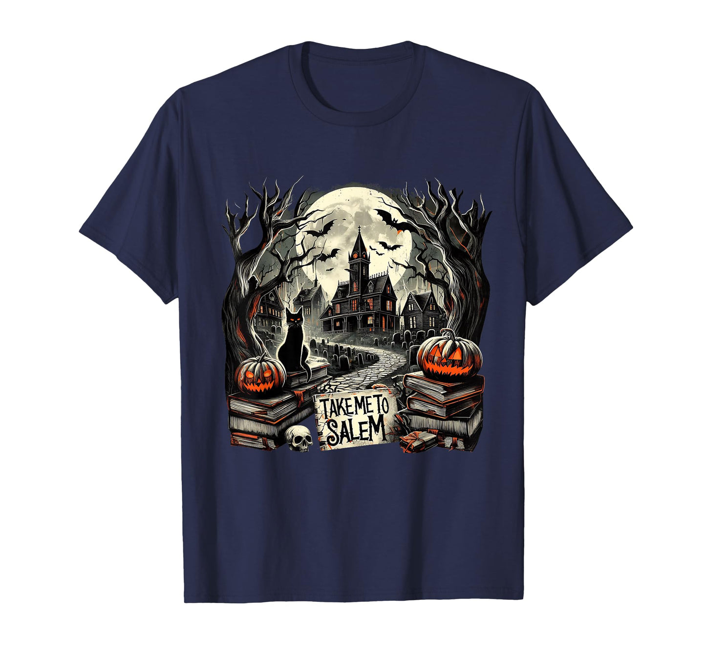 Take Me to Salem Gothic Witch Halloween Spooky Tee T-Shirt