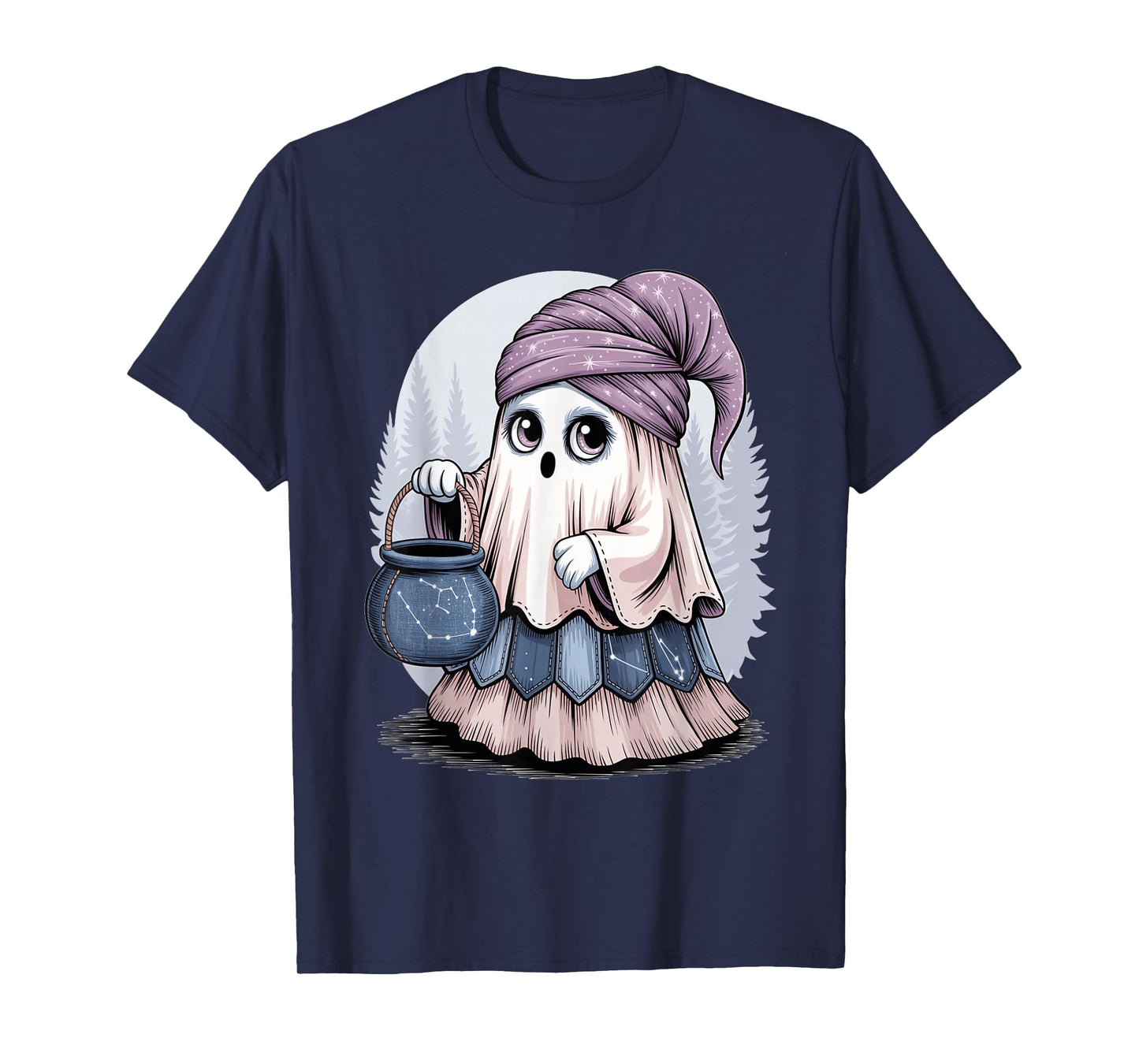 Halloween Ghost Forune Teller Tarot Cards Astrology Witchy T-Shirt