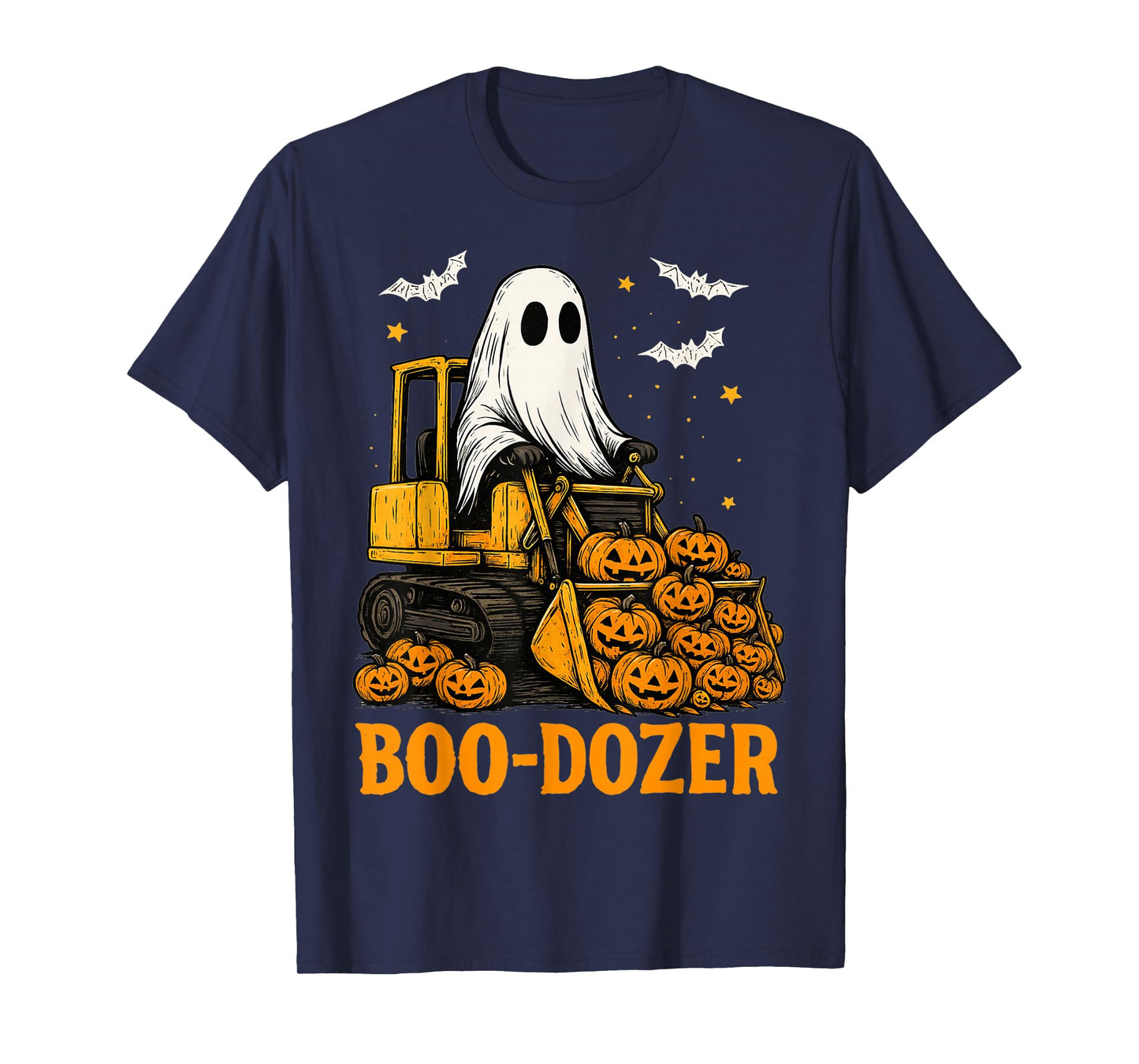 Funny Halloween Boo-Dozer Ghost Trucks Costume Party Kids T-Shirt