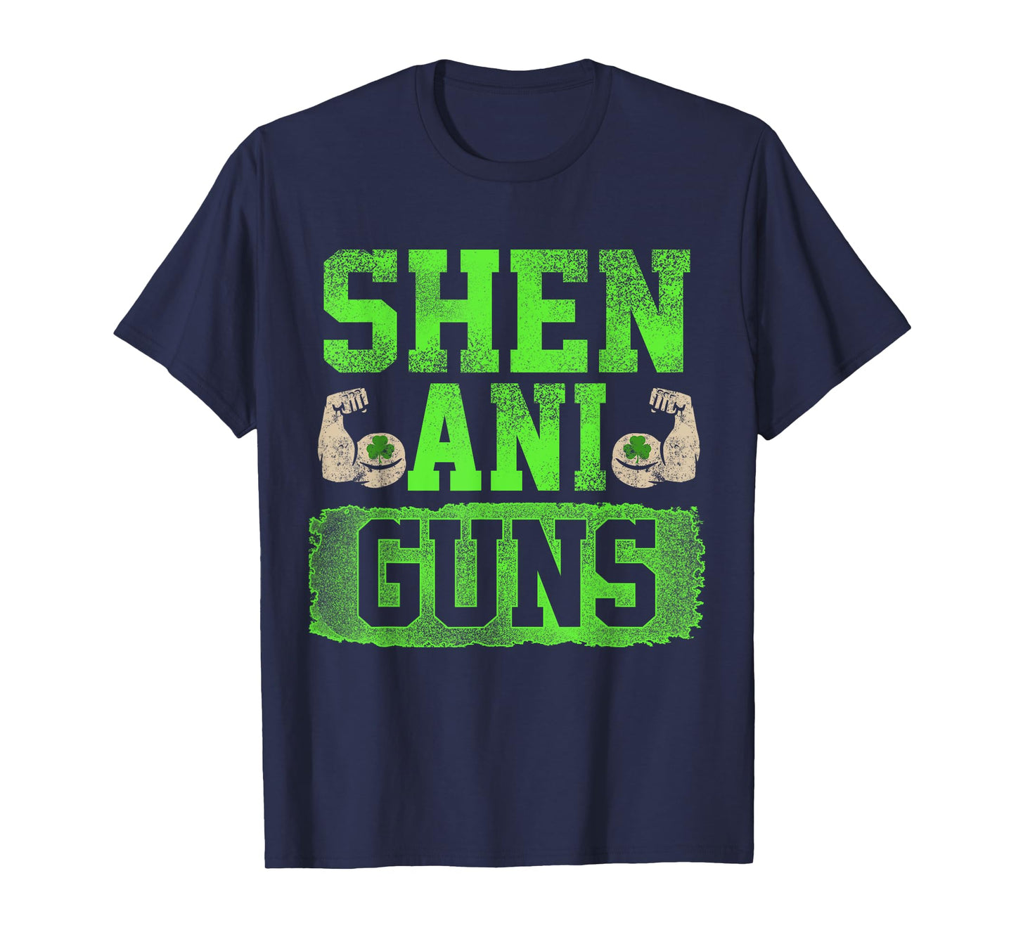 Funny Fitness Quote St Patricks Day Shenaniguns Gains Tshirt T-Shirt