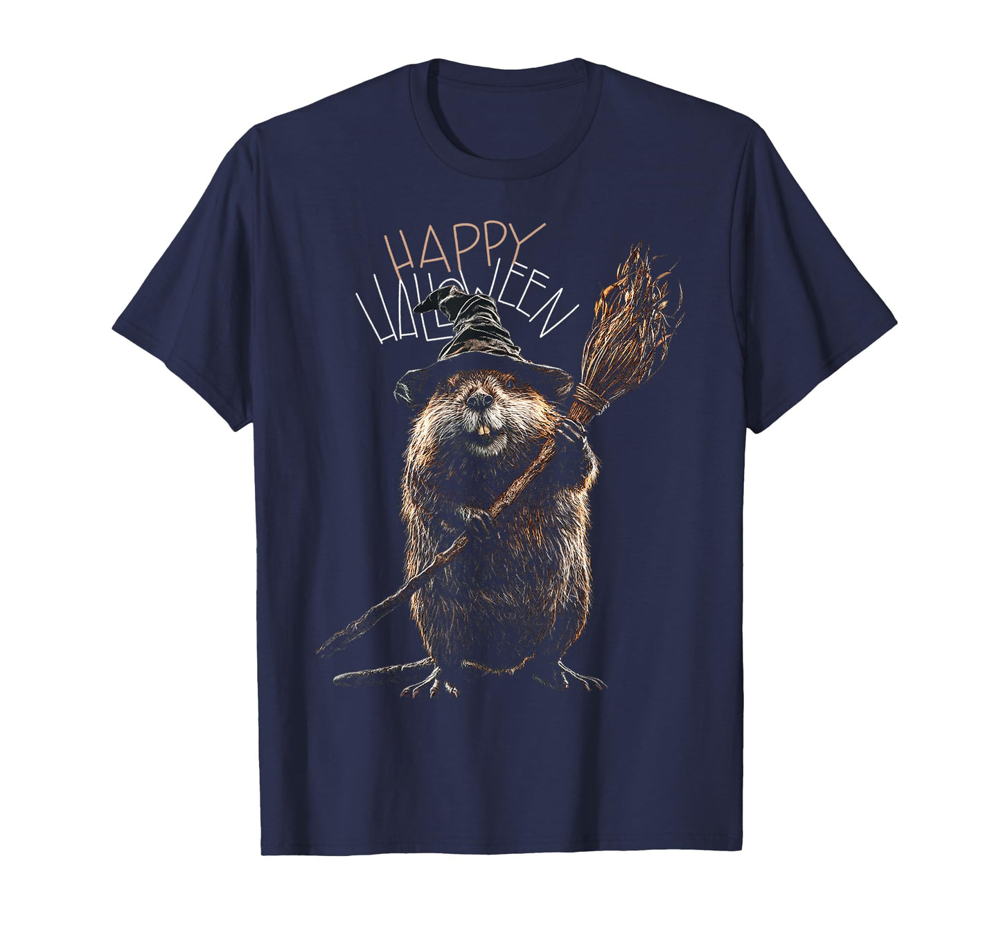 Happy Halloween Costume Beaver Witch Fun T-Shirt