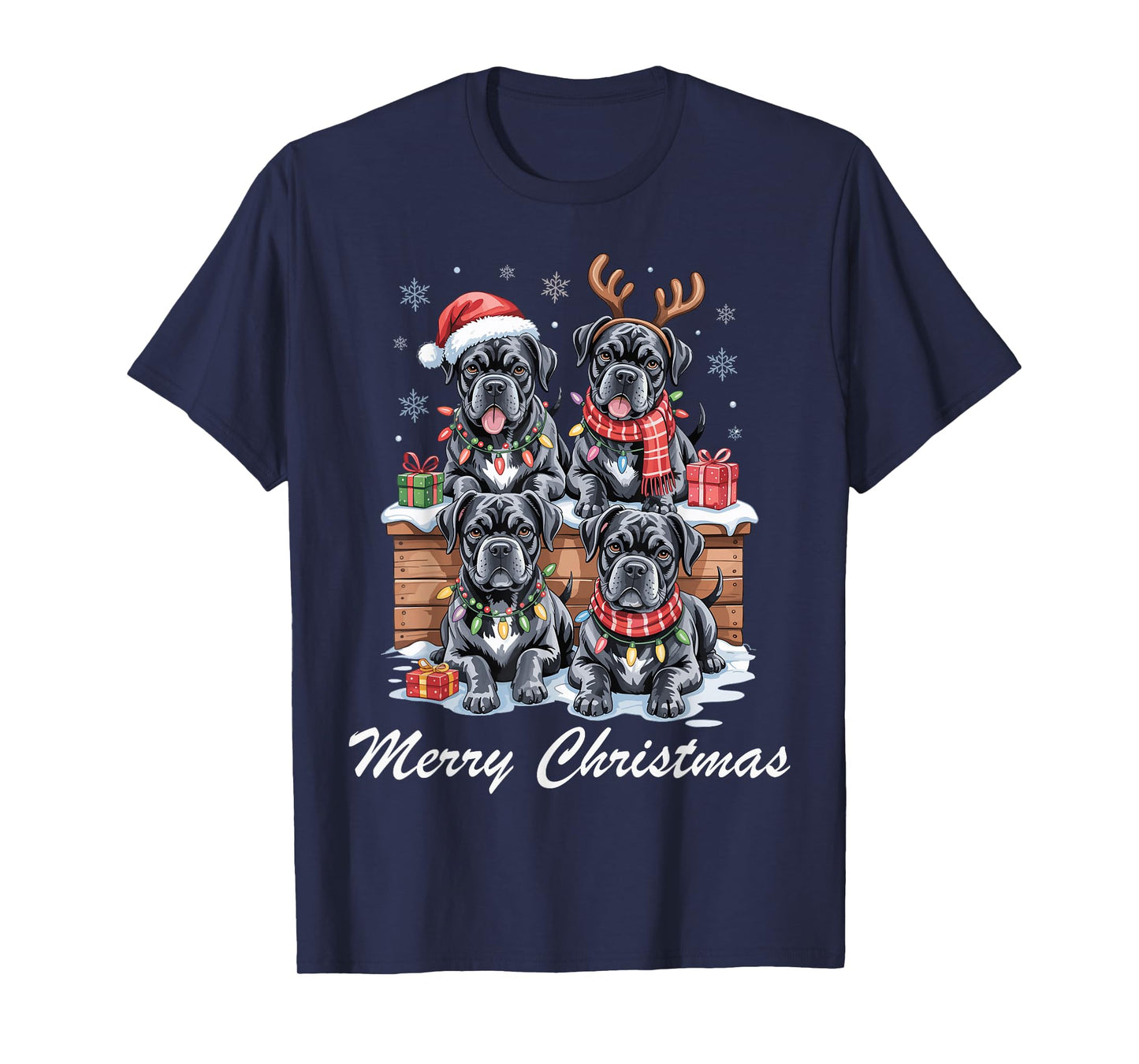 Cane Corso Merry Christmas Funny Dog Lovers Holiday Pajama T-Shirt