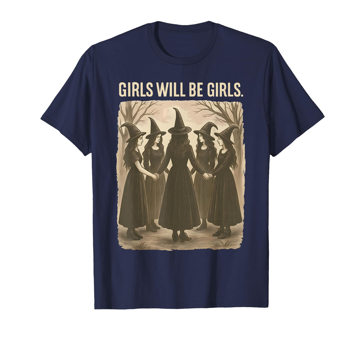 Retro Witchy Halloween Witch T-Shirt