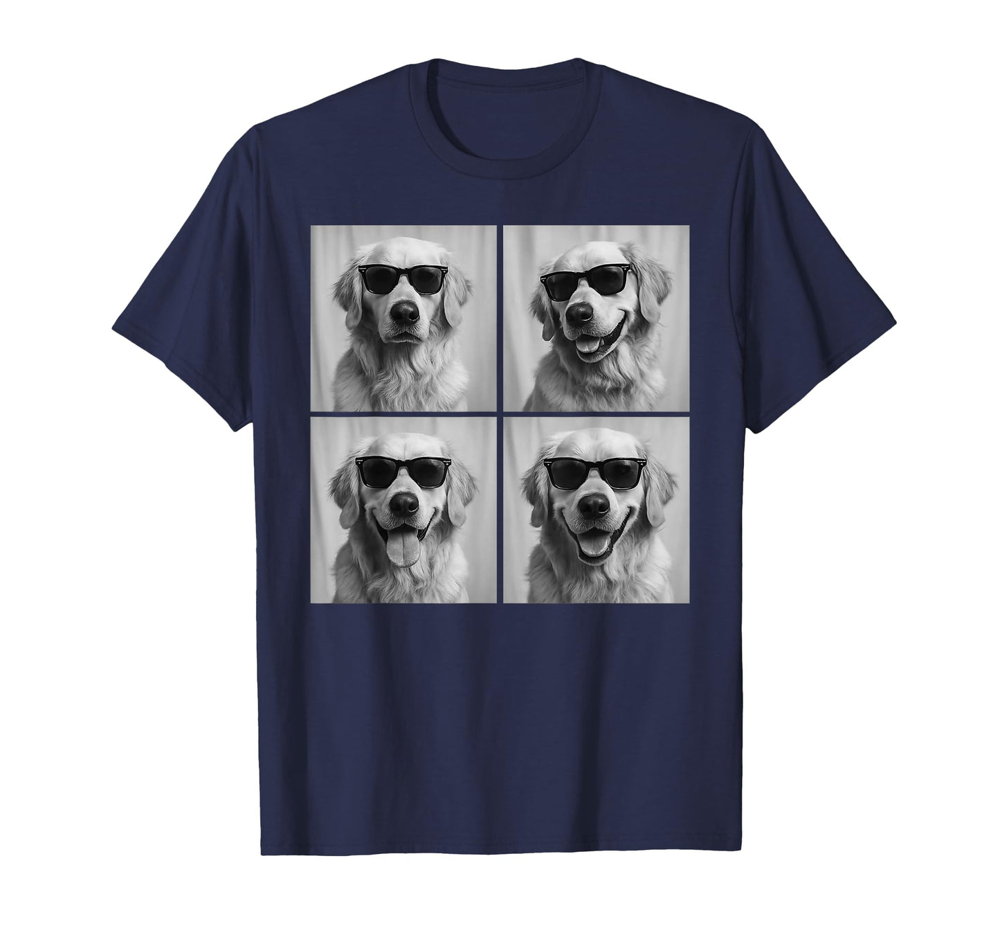 Funny Golden Retriever Lover Cute Golden Dog Photo Booth T-Shirt