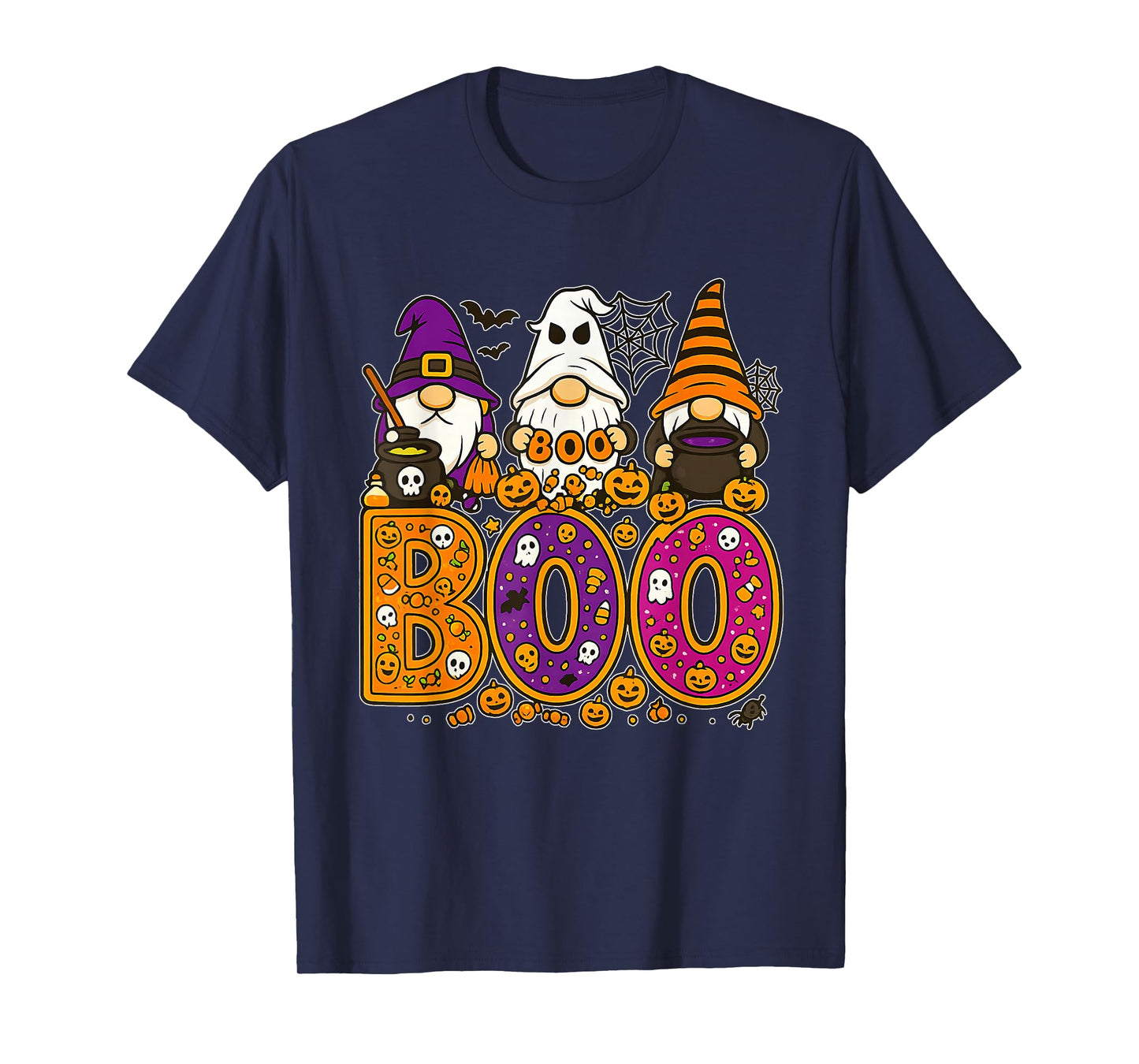 Halloween Boo Gnomes Cute Ghost Witch Pumpkins Fun Costume T-Shirt