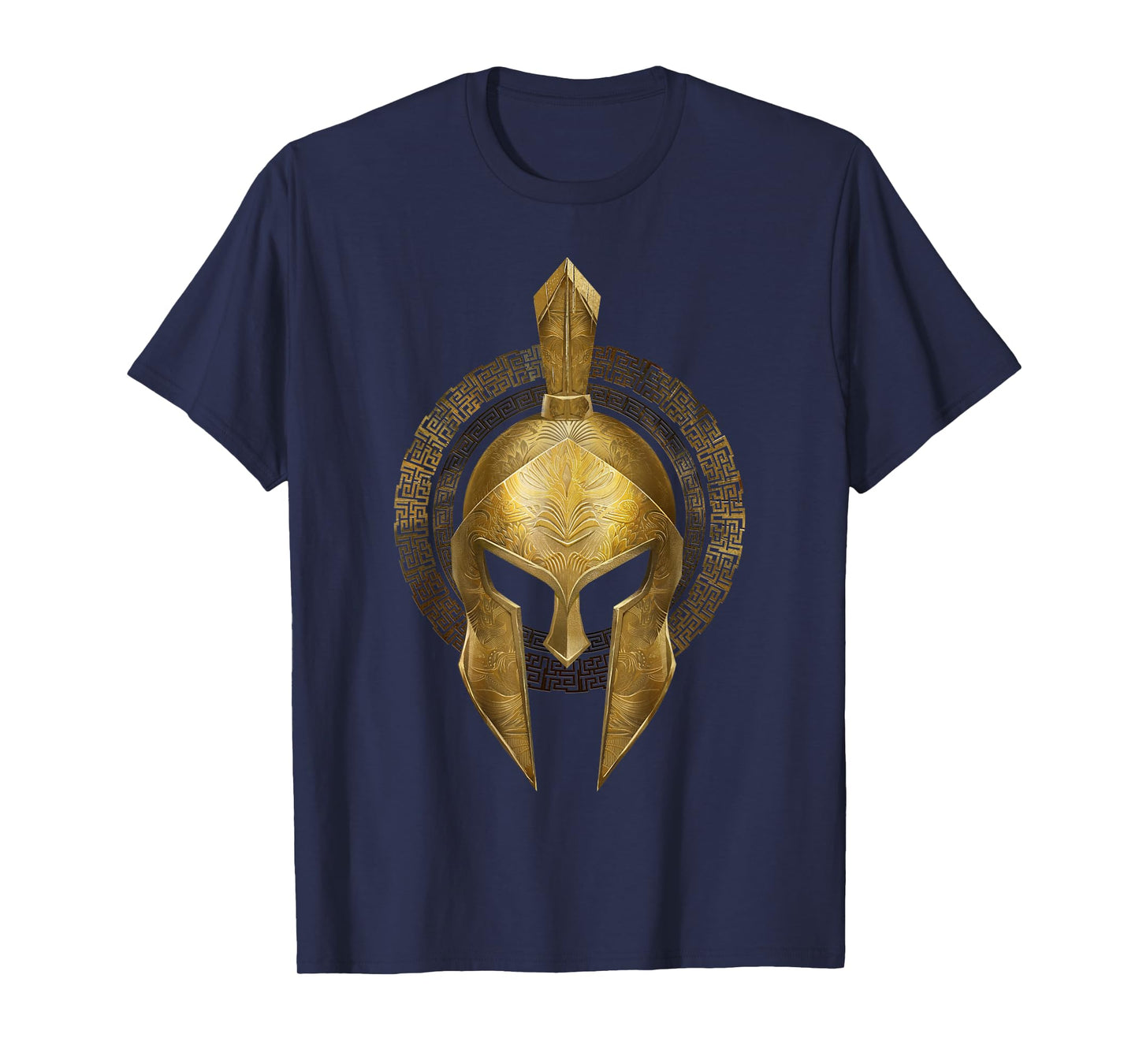 Spartan Helmet Warrior Gold Gladiator Sparta Greek Gym T-Shirt