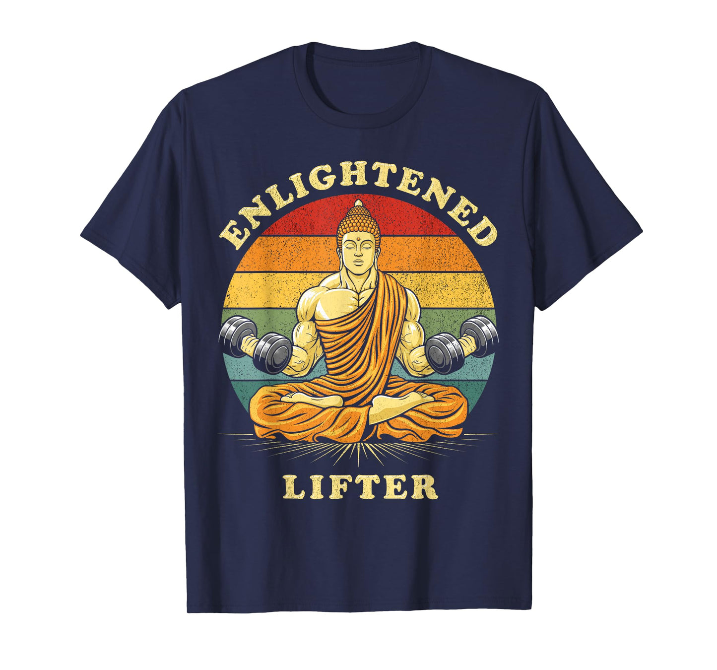Enlightened Lifter Funny Workout Gym Weightlifting Lifting T-Shirt