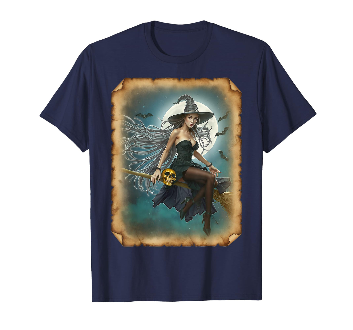 Hot Girl on T-Shirt for Men - Sexy Halloween Witch T-Shirt