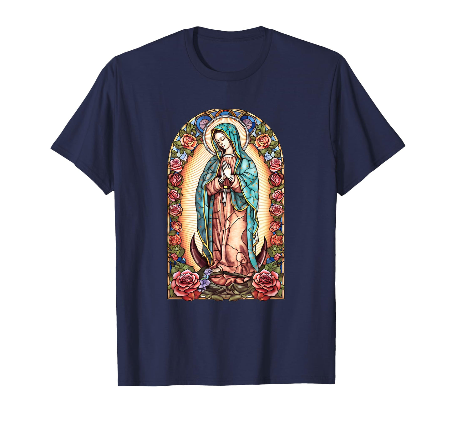 Virgin Mary Of Guadalupe Religious Graphic Women Catholic T-Shirt