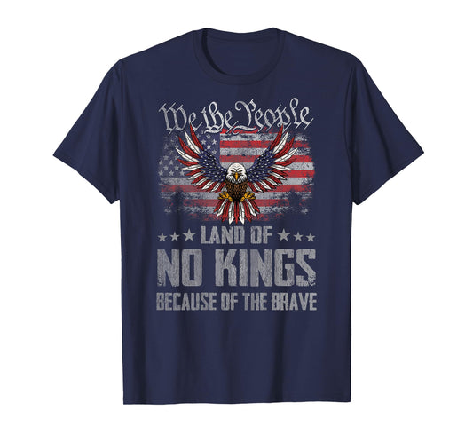 No Kings Shirt America Vintage Flag No Kings Day T-Shirt