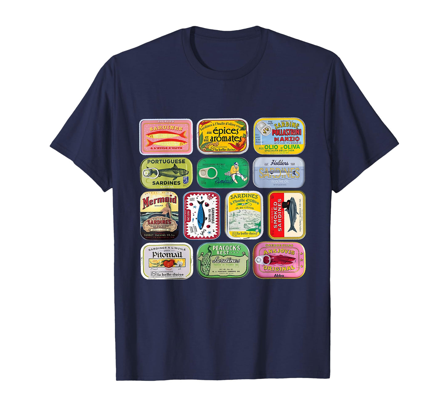 Sardine Fisherman Aesthetic Vintage Beach Coastal Sardine T-Shirt
