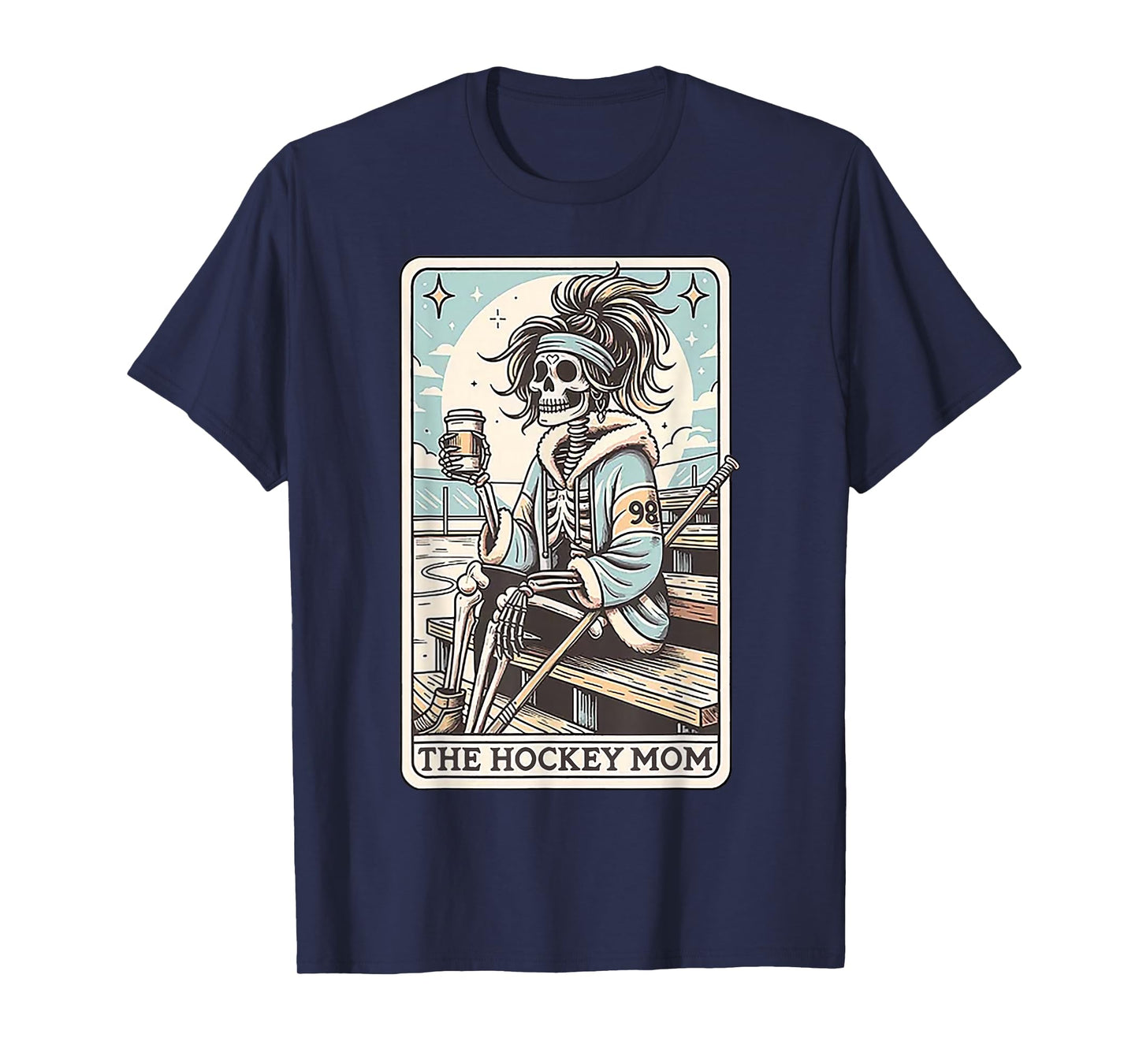 Hockey Mom Funny Skeleton Card T-Shirt