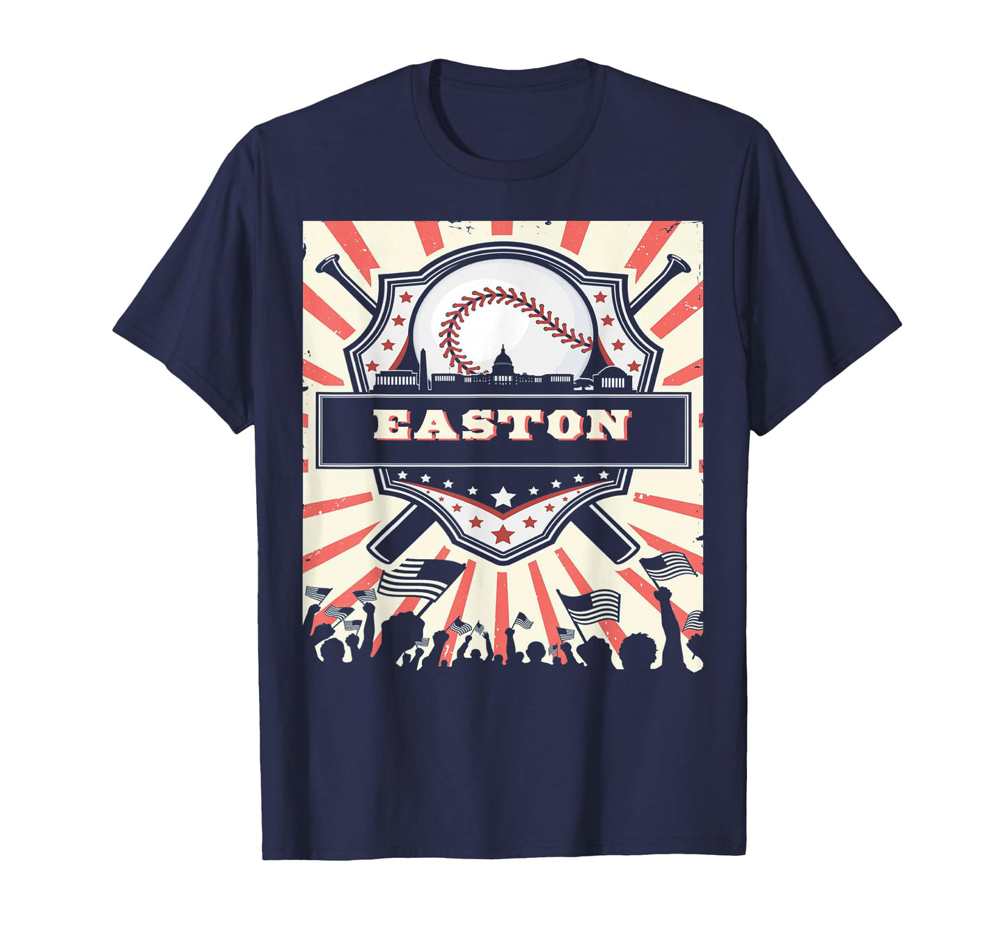 First name Easton Baseball for game day T-Shirt