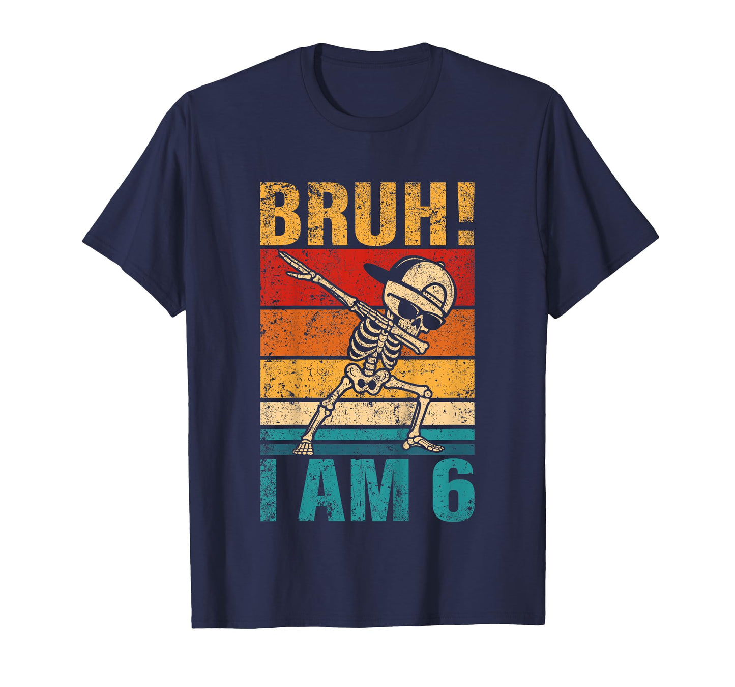 6 Year Old Birthday Dabbing Boy Bruh It's My 6th Birthday T-Shirt