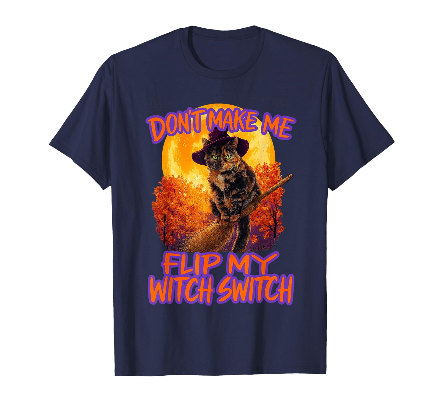 Calico Cat Halloween Lazy Costume Switch My Witch Switch T-Shirt