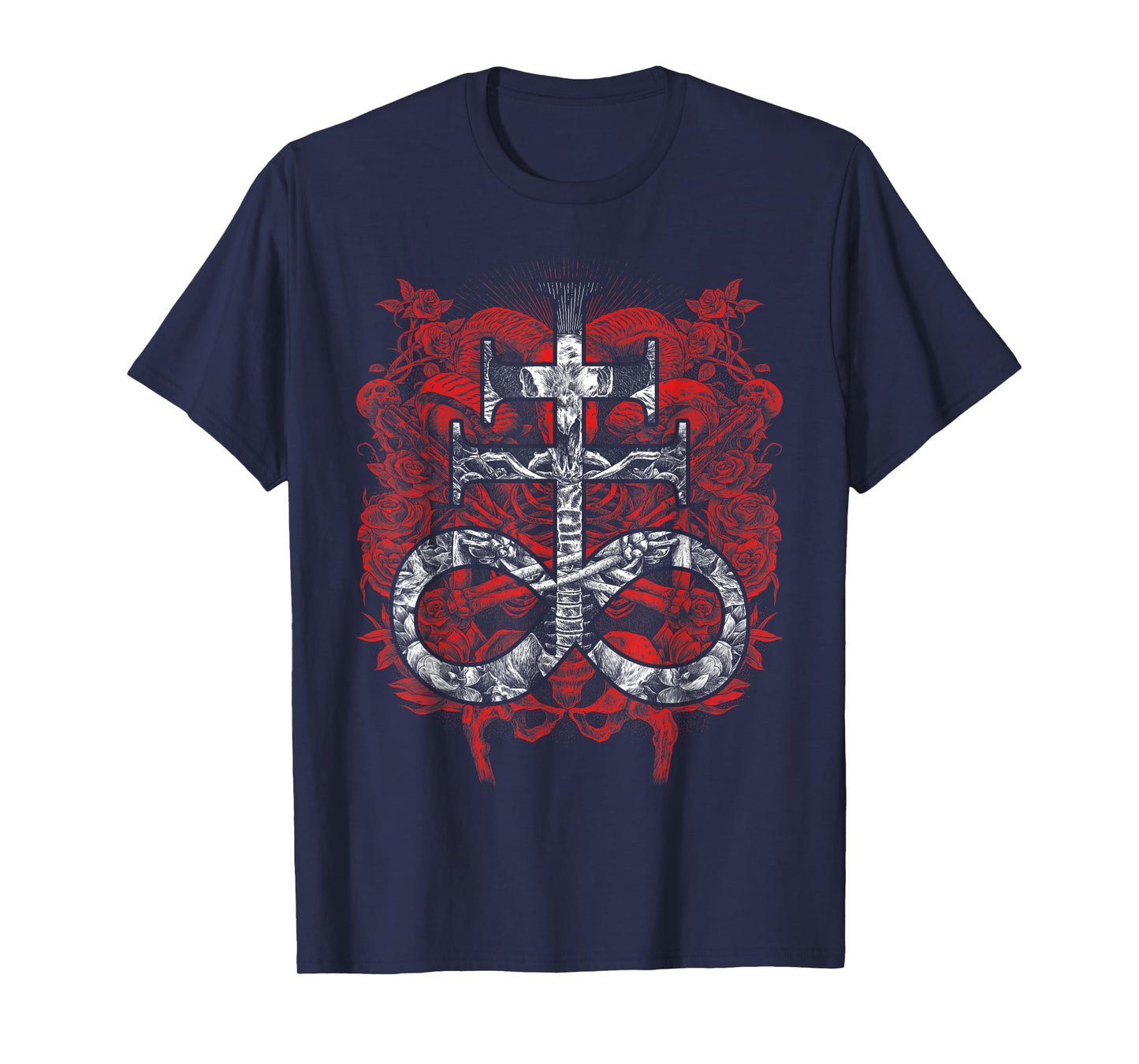 Satanic Gift for Satanist Occult Leviathan Cross Baphomet T-Shirt