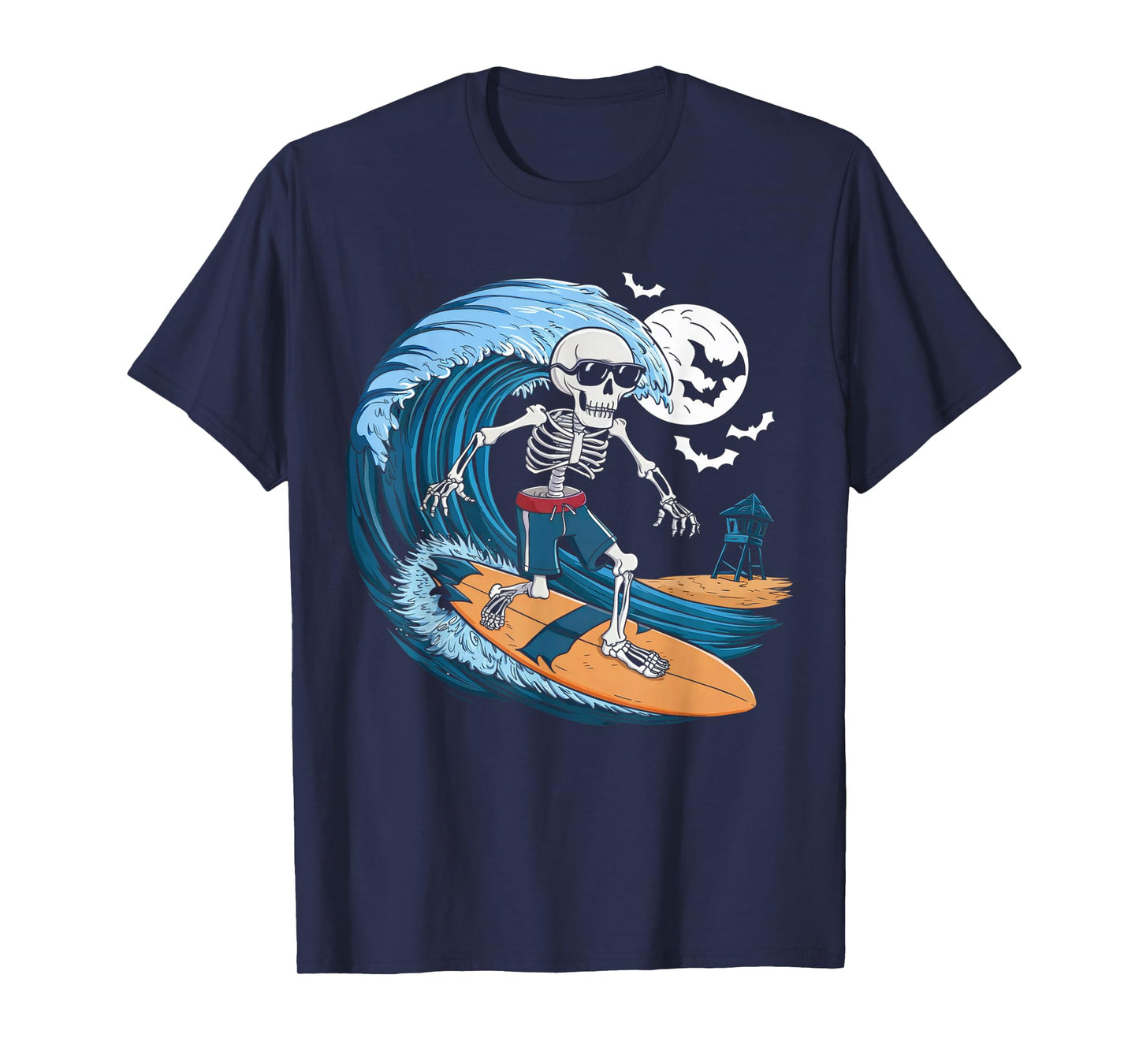 Halloween Surfing Skeleton Shirt Surfer Hawaiian Surf Hawaii T-Shirt