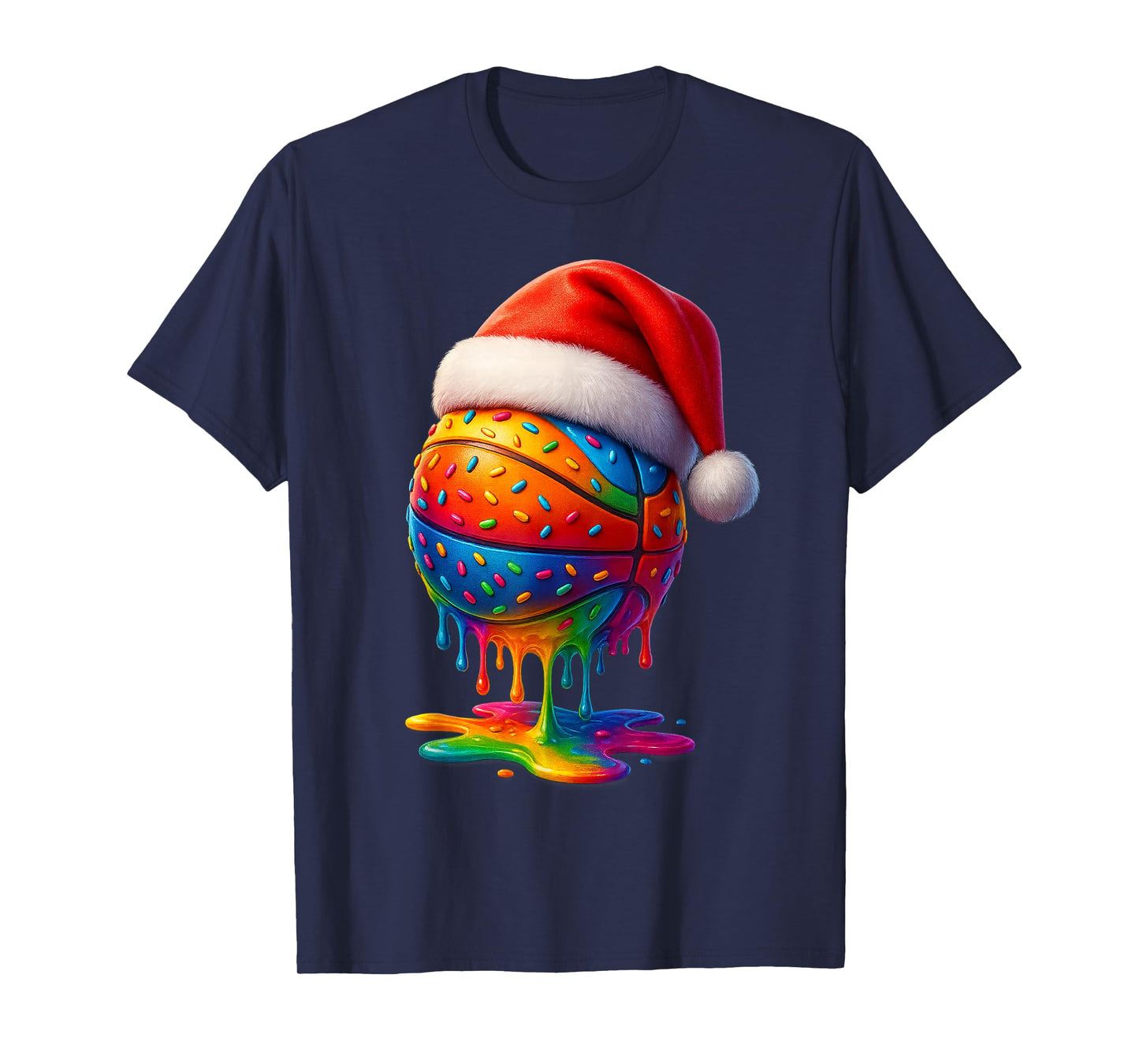 Basketball Ice Cream Drip Christmas Tees Gifts Boys Youth T-Shirt