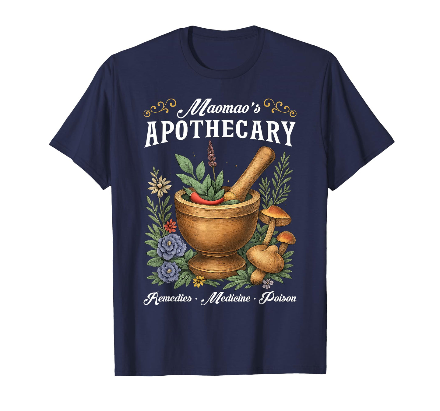 Apothecary Remedies Medicine Poison Herbal Witchy Vibe T-Shirt
