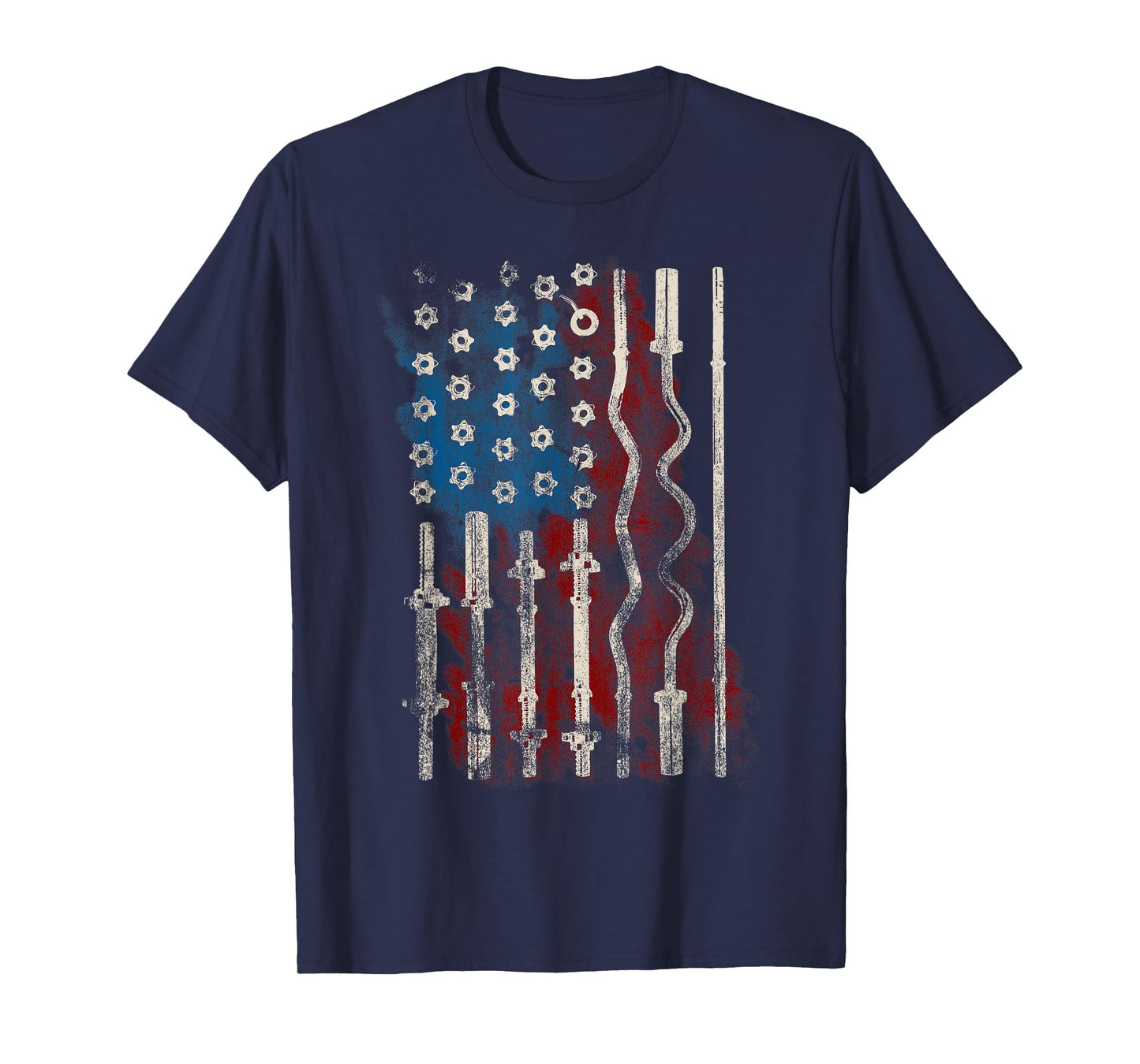 Patriotic American Flag Gym T Shirt for Weight Lifters