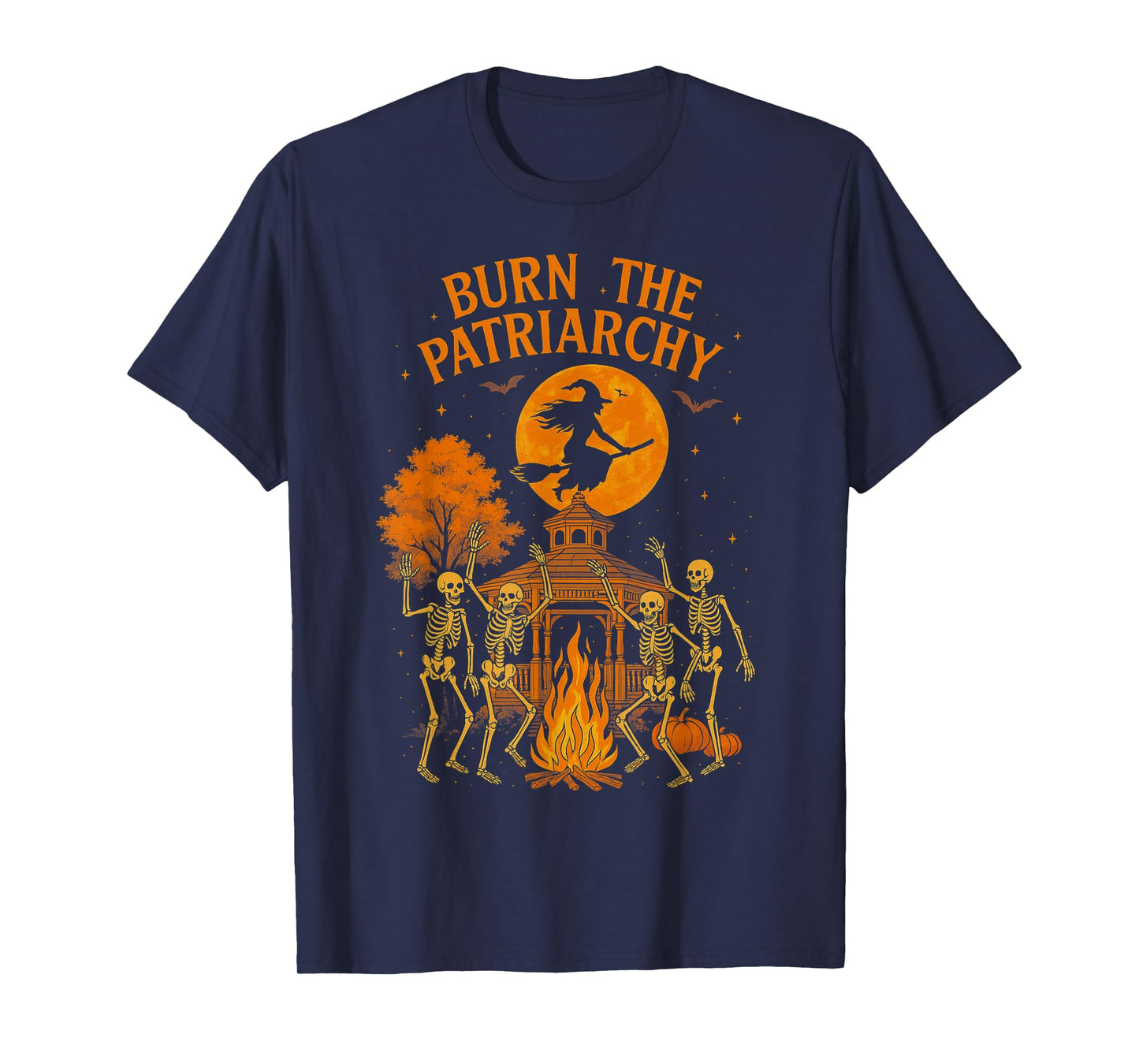 HUGvyn Burn The Patriarchy Feminist Witch Halloween Gazebo T-Shirt