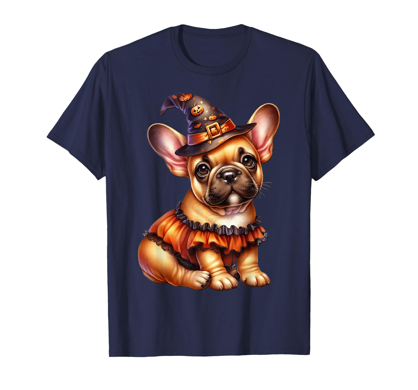 Halloween Frenchie Puppy Graphic for French Bulldog Mom T-Shirt