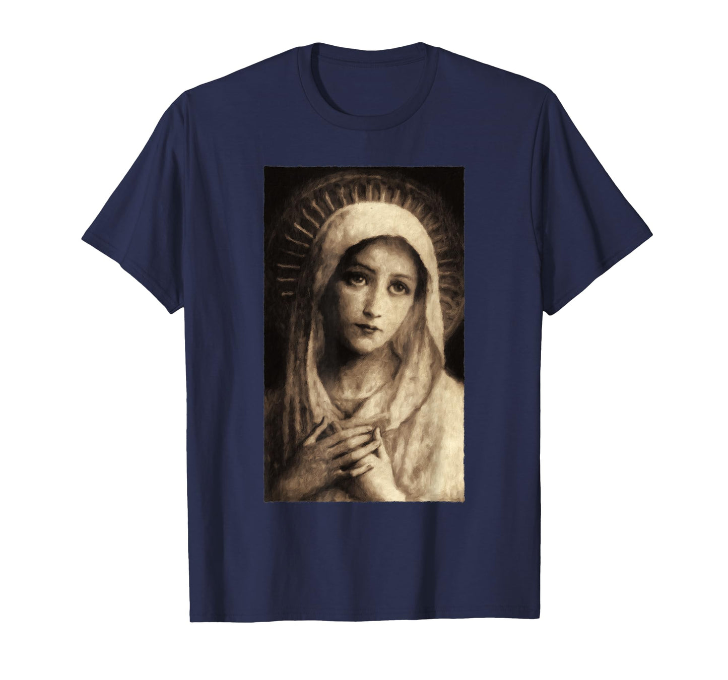 Virgin Mary Maria Catholic Painting T-Shirt