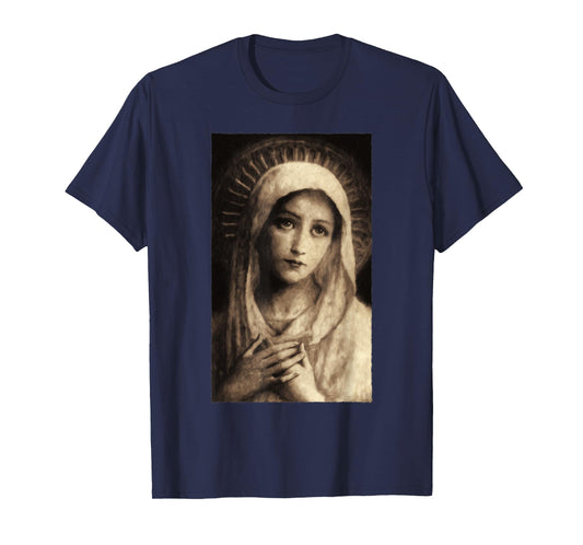 Virgin Mary Maria Catholic Painting T-Shirt