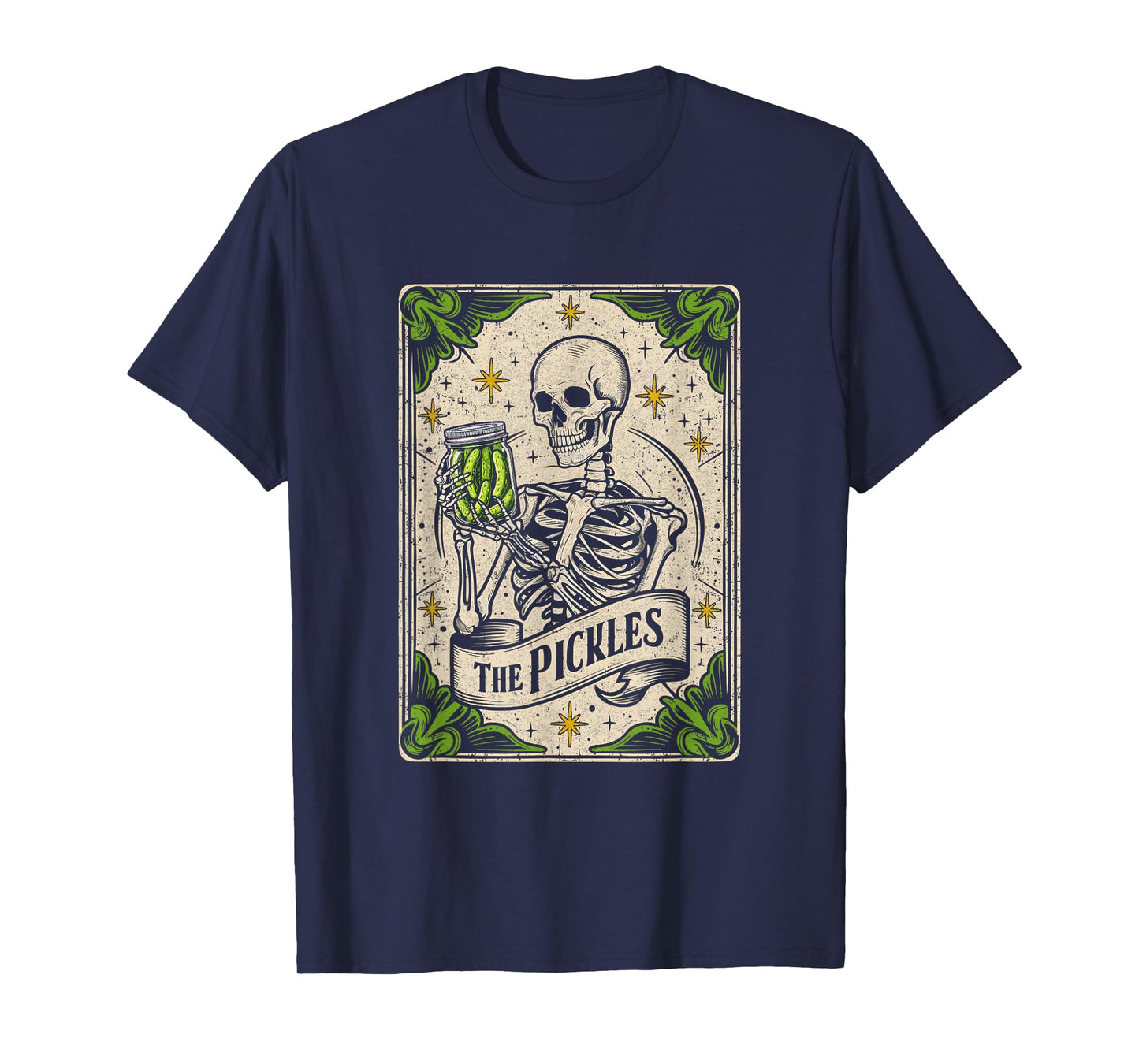 The Pickles Tarot Card Skeleton Canning Season Gardener T-Shirt