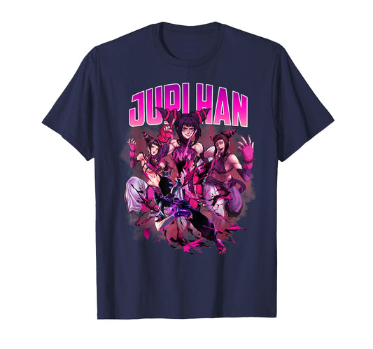 Game Character Juri Han Collage Style 90's Vintage T-Shirt