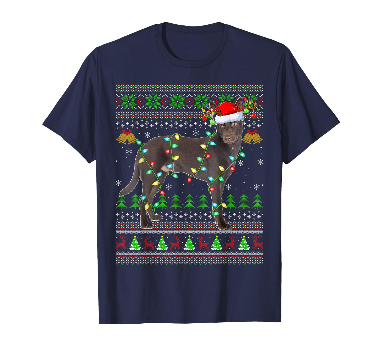 Australian Kelpie Dog Ugly Christmas Sweaters Holiday Xmas T-Shirt