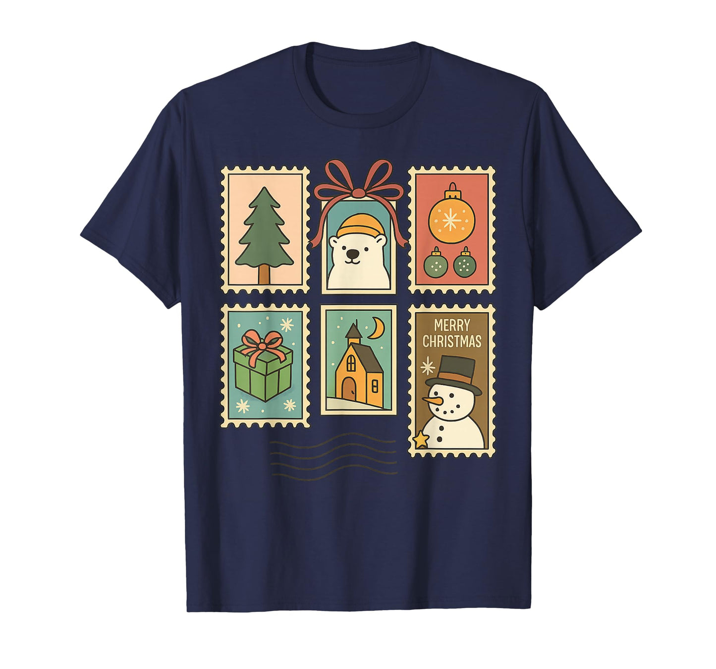 Vintage Christmas 2025 Snow Christmas Tree Family Matching T-Shirt
