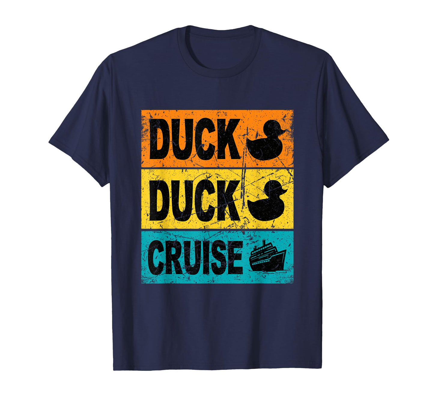Retro Duck Duck Cruise Shirt Tags Caribbean Cruise Vacation T-Shirt